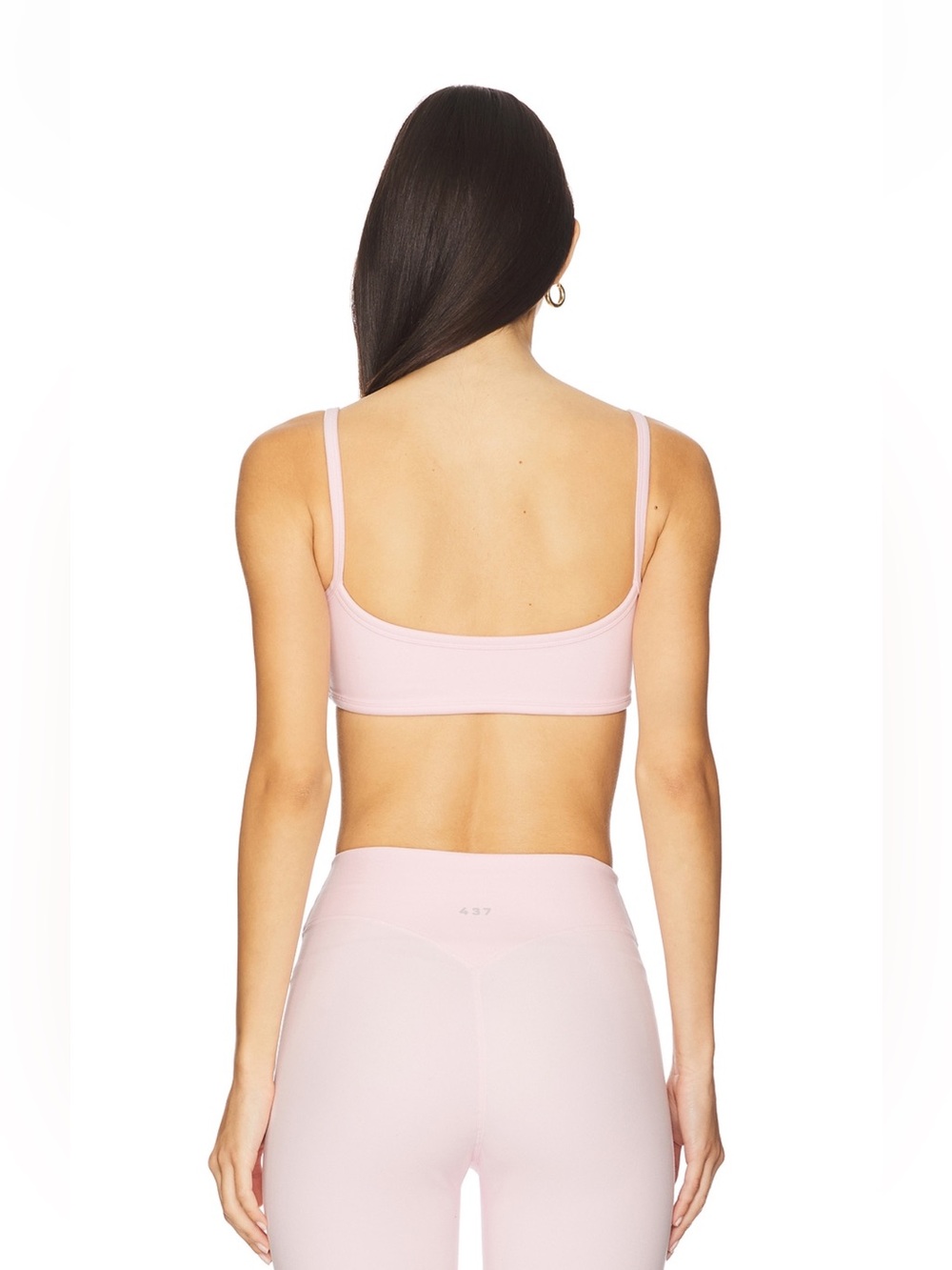 437 Micro Bra + Bike Shorts in Powder Pink - Picture 2 of 5